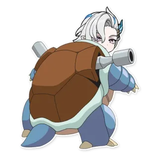 💧 pokemon, anime, schildkröte, schiggy, charakter telegram sticker