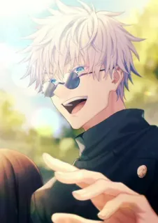 👀 Gojo Satoru Jujutsu Kaisen anime, manga, gojo, satoru, jujutsu kaisen, character whatsapp sticker