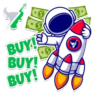 🤑 BUY! BUY! BUY! Bourse, Investissement, Finance, Argent, Fusée, Acheter whatsapp sticker