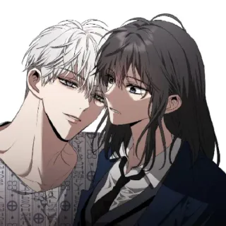 😁 Anime, Couple, Homme, Femme, Art telegram sticker