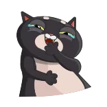 😂 gatto, adesivo, ridere, piangere, cartone animato, animale telegram sticker
