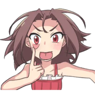😤 anime, girl, cartoon, character, expression, angry telegram sticker