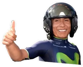 👍 自行车手, 赞, 运动, 运动员, 头盔, 微笑 telegram sticker