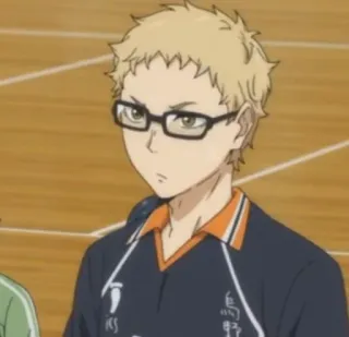 ✨ Kei Tsukishima Haikyuu!! anime, haikyuu, tsukishima, kei tsukishima, character, sports, volleyball telegram sticker
