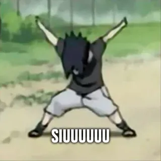 😎 Sasuke Naruto SIUUUUUU Anime, Dab, Mème, Sasuke, Naruto telegram sticker