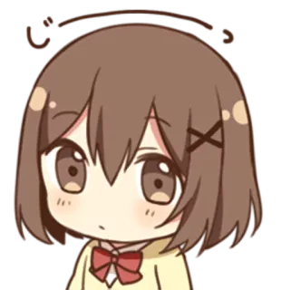 😐 Anime, Chibi, Carino, Ragazza, Sticker telegram sticker