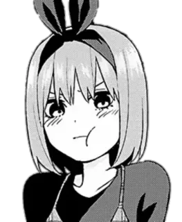 😒 Nino Nakano The Quintessential Quintuplets Anime, Manga, Nino Nakano, Gotoubun no Hanayome whatsapp sticker