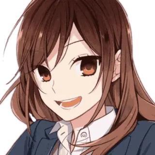 😃 Hori Horimiya 动漫, 堀与宫村, 堀, 漫画, 可爱, 女学生 telegram sticker
