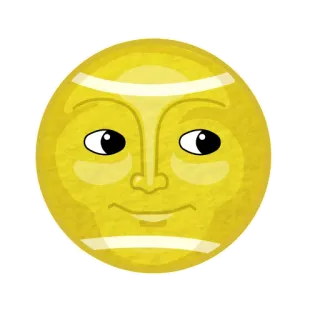 🌚 smiley, dibujos animados, cara, amarillo, feliz telegram sticker