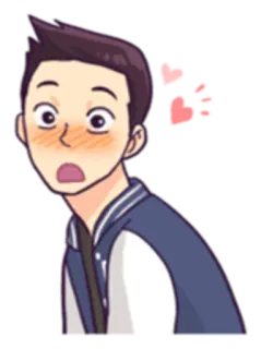 😍 desenho animado, corando, surpresa, amor, chocado telegram sticker