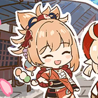 😊 Yoimiya Genshin Impact genshin impact, yoimiya, anime, videojuego, lindo, pegatina telegram sticker