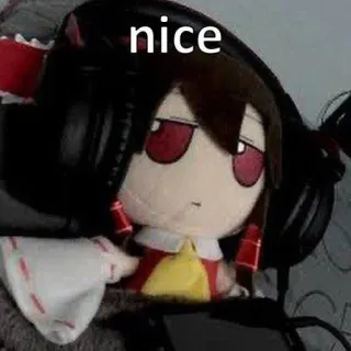 👍 nice плюшевый, аниме, милый, наушники telegram sticker