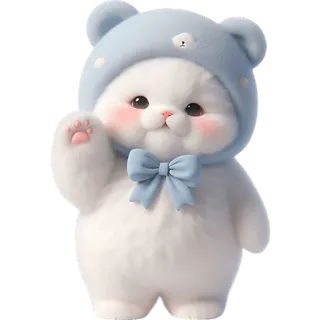 👋 可爱, 猫, 动物, 贴纸, 卡哇伊, 卡通 telegram sticker