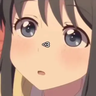 🧁 <3 ragazza anime, carino, kawaii, cuore, amore whatsapp sticker