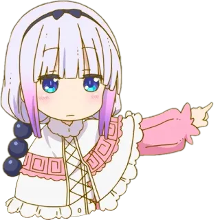 👉 Kanna Kamui Miss Kobayashi's Dragon Maid Anime, Chibi, Kanna, Drago, Carino, Indicare telegram sticker