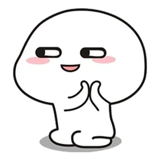 👏 可爱, 卡通, 恳求, 无辜, 害羞 telegram sticker