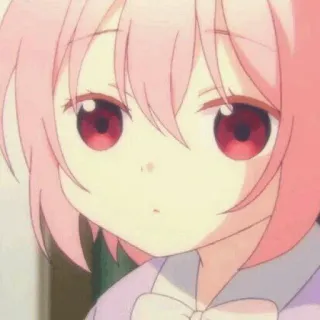 🍭 アニメ, 女の子, ピンク髪, かわいい, アニメ, キャラクター telegram sticker