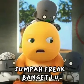 😵‍💫 SUMPAH FREAK BANGET LU~ Cartoon, Meme, Lustig, Animation telegram sticker