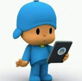😧 Pocoyo dibujo animado, niño, animado, personaje, tableta whatsapp sticker