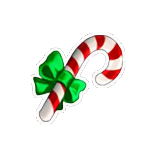 🍭 キャンディ, キャンディケイン, クリスマス, 甘い, 祝日, 赤, 白, 緑, リボン telegram sticker