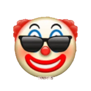 🤡 ピエロ, 絵文字, サングラス, 面白い, エンタメ, 顔 telegram sticker