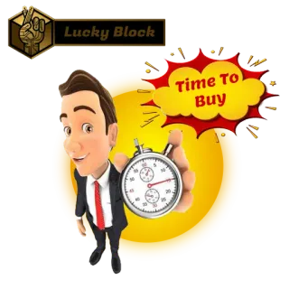 🕐 Lucky Block, Time To Buy investment, finance, business, cartoon, timer, countdown telegram sticker