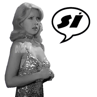 👍 Si sí, afirmativo, acuerdo, español, mujer whatsapp sticker