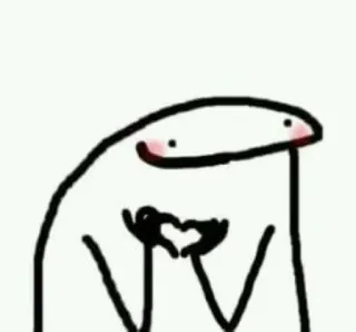 🦦 florkofcows, manusia stik, hati dengan tangan, cinta, imut, kartun telegram sticker