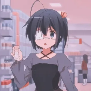 😲 Rikka Takanashi Love, Chunibyo & Other Delusions! anime, girl, cute, Rikka, Takanashi, Chunibyo telegram sticker