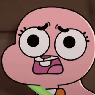 ☹️ Anais Watterson The Amazing World of Gumball Desenho animado, Anime, Série de TV, Engraçado, Rosto, Fofo telegram sticker