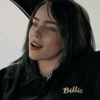 💚 Billie Eilish Billie Billie Eilish, cantante, musica, ritratto, celebrità telegram sticker