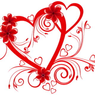 ❤️ cuore, amore, rosso, fiore, floreale, romantico, decorazione telegram sticker