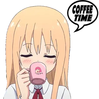☕️ COFFEE TIME Animé, Café, Boisson, Dessin animé, Fille whatsapp sticker