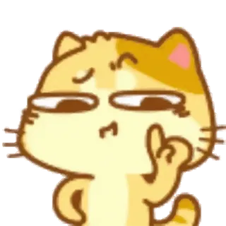👎 кот, средний палец, оскорбительный, мультфильм, иллюстрация telegram sticker