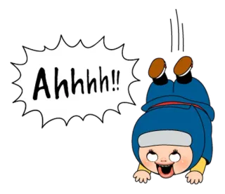 🥷 Ahhhh!! Cartoon, Schock, Erschrecken, Angst, Comic, Ausdruck, Kind telegram sticker