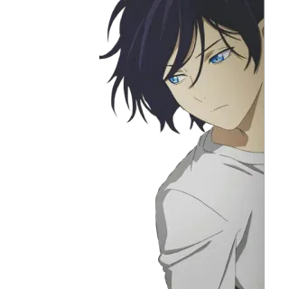 😒 Yato Noragami Аниме, Персонаж, Парень, Голубые глаза, Ято, Норагами whatsapp sticker