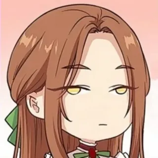 ☠ Chibi, Anime, Mujer, Dibujo animado, Chica, Inexpresiva telegram sticker