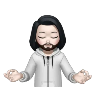 ☠️ meditasi, zen, kedamaian, yoga, spiritual, tenang, santai, relaksasi whatsapp sticker