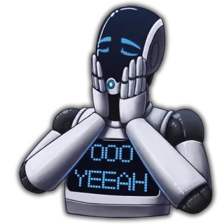😌 OOO
YEEAH robot, sorpreso, eccitato, fantascienza, tecnologia telegram sticker
