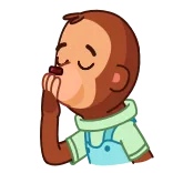 😘 monkey, cute, animal, cartoon, baby telegram sticker
