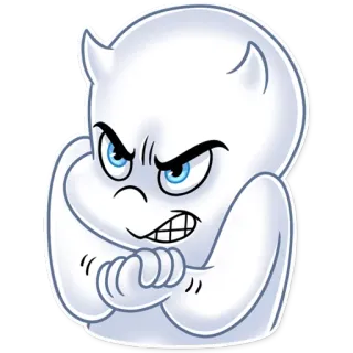 😈 Cartoon, Geist, Wütend, Halloween, Teuflisch telegram sticker