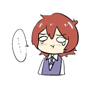 💬 Anime, Cartone animato, Emozione, Triste, Lacrimoso telegram sticker