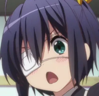 😦 Rikka Takanashi Love, Chunibyo & Other Delusions anime, cartoon, character, girl, rikka takanashi, love chunibyo and other delusions telegram sticker