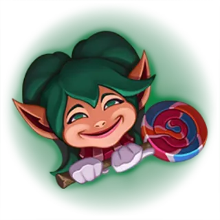 😬 adesivo, arte digitale, cartone animato, lecca-lecca, elfo, fantasy telegram sticker