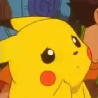 ⚡️ Pikachu Pokemon pokemon, pikachu, anime, cartoni animati, triste telegram sticker