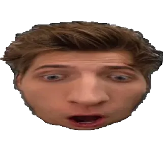 😲 visage, drôle, choqué, mème, portrait, idiot whatsapp sticker