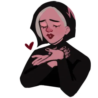 😘 mulher, coração, amor, desenho animado, adesivo telegram sticker