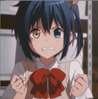😠 Animé, En colère, Fille, Mignon, Personnage whatsapp sticker