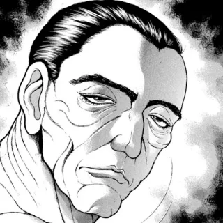 🙁 Yujiro Hanma Baki Anime, Manga, Kampfsport, Kämpfer, Stark telegram sticker