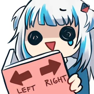 🥲 LEFT RIGHT Anime, Desenho animado, Navegação, Direções, Setas telegram sticker